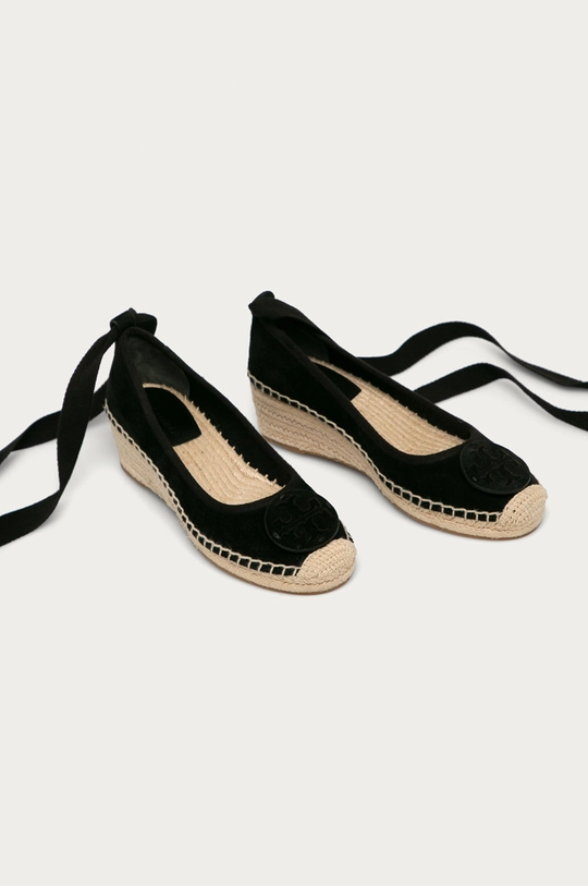 Tory Burch Espadryle zamszowe czarny