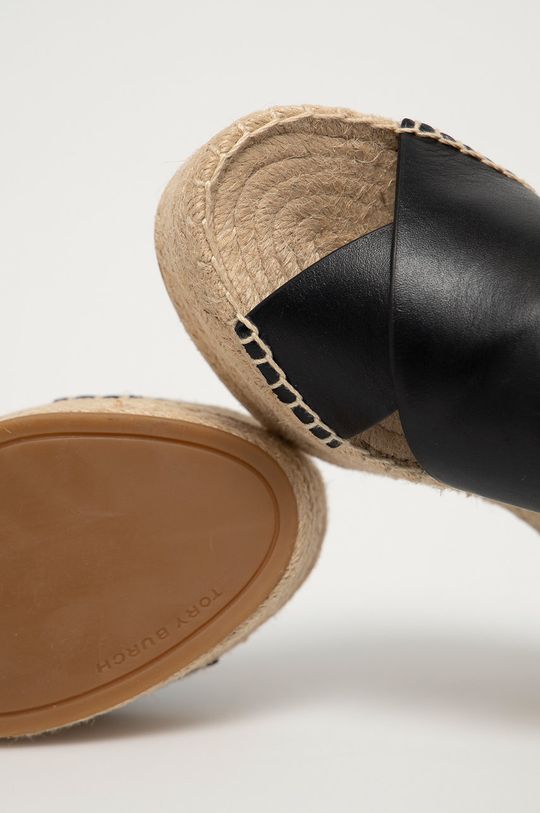 černá Kožené sandály Tory Burch