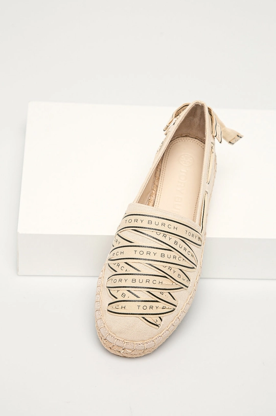 beżowy Tory Burch Espadryle