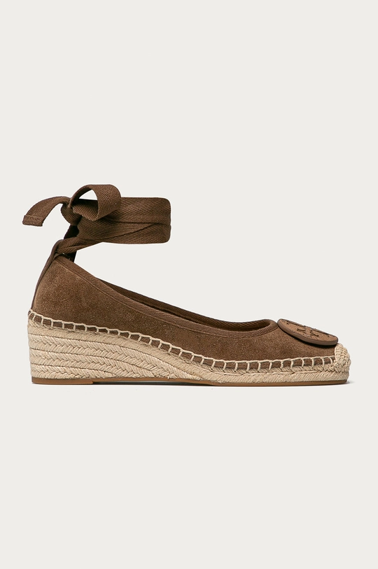 hnedá Semišové espadrilky Tory Burch Dámsky