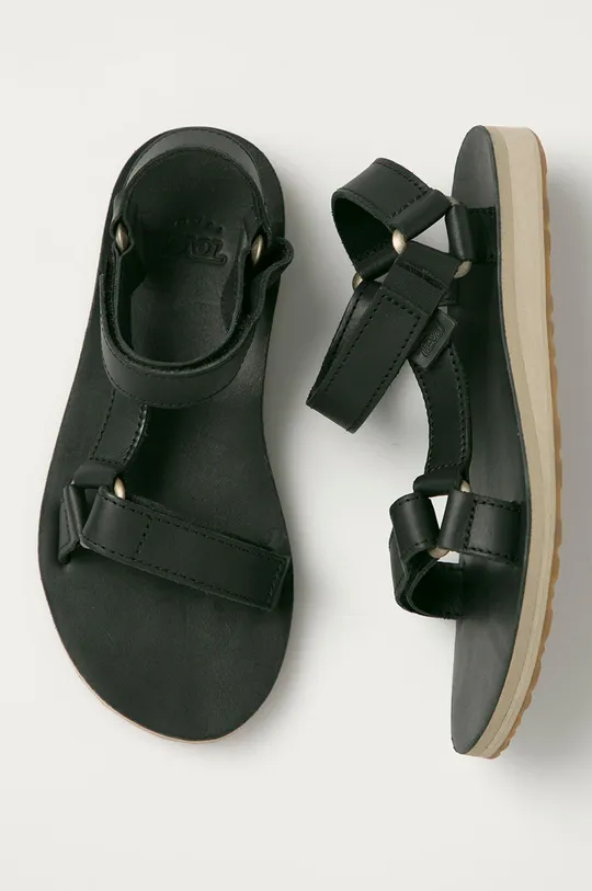 černá Kožené sandály Teva