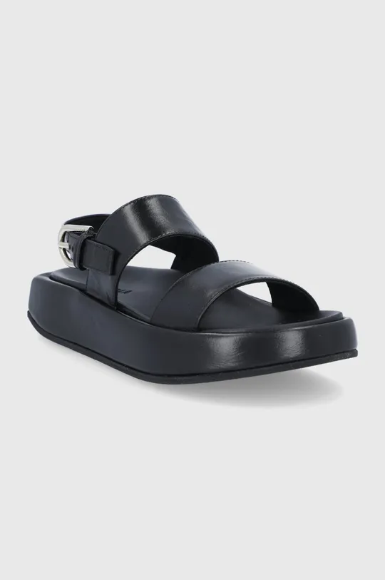 Kožené sandále Furla Vernice čierna