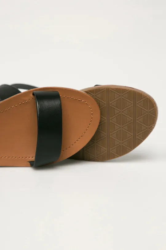 čierna Aldo - Kožené sandále Kedaredia