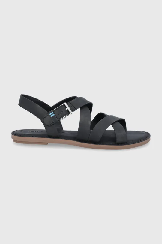 čierna Kožené sandále Toms Sicily Dámsky