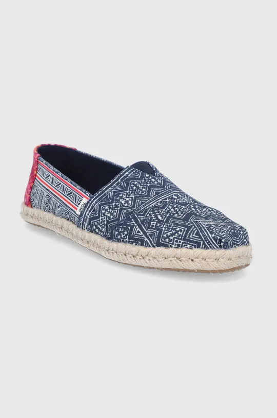 Toms Espadryle Floral Hmong granatowy