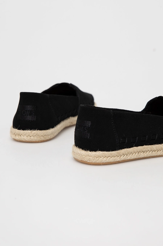 Semišové espadrilky Toms čierna