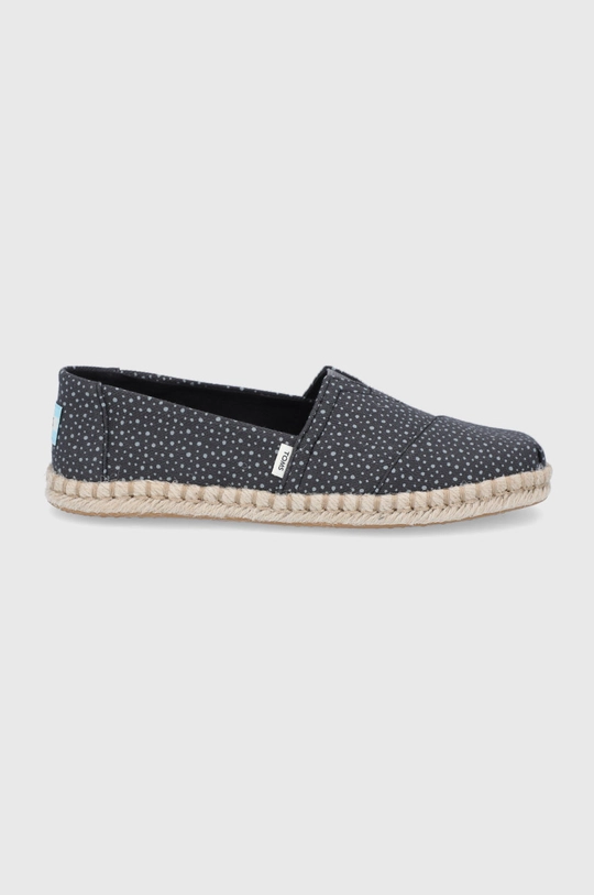 crna Espadrile Toms Sunspots Crossweave Ženski