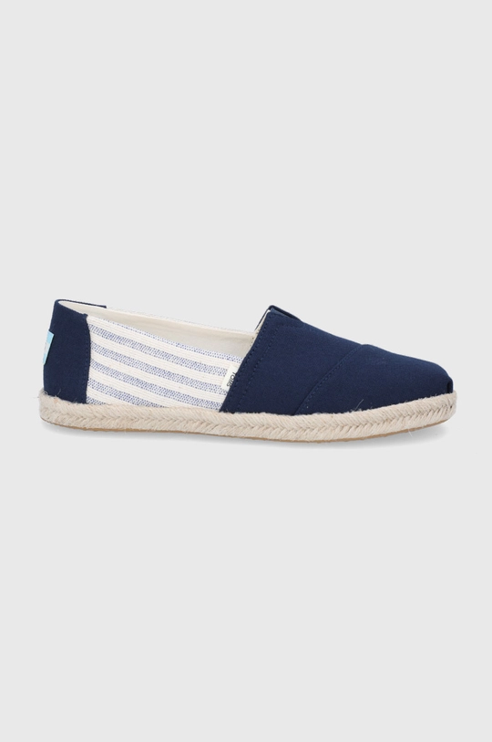 tmavomodrá Espadrilky Toms University Stripes Dámsky