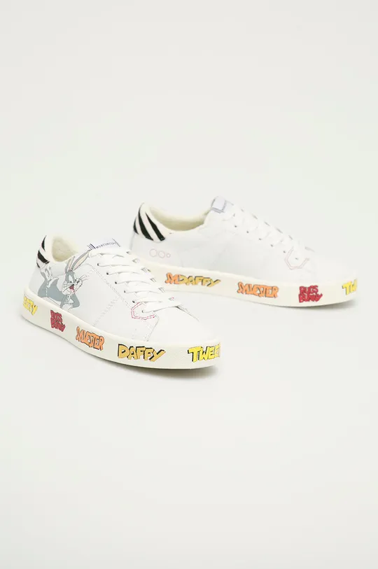 MOA Concept - Δερμάτινα παπούτσια x Looney Tunes λευκό