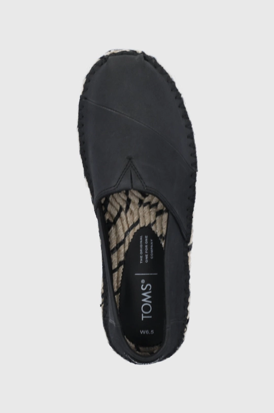 čierna Kožené espadrilky Toms Esparto