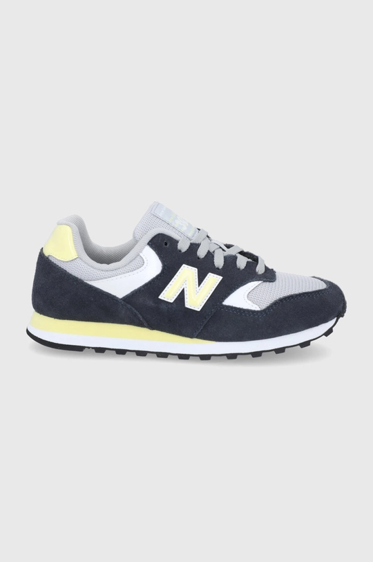 granatowy New Balance Buty skórzane WL393VS1 Damski