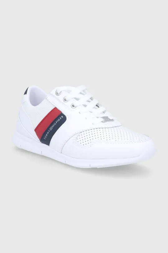 Topánky Tommy Hilfiger LIGHTWEIGHT LEATHER SNEAKER biela