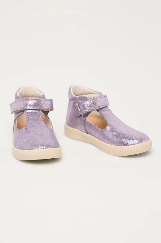 Mrugała - Дитячі шкіряні туфлі фіолетовий