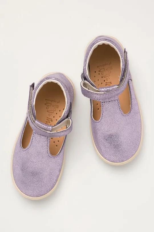 фиолетовой Mrugała - Детские кожаные полуботинки