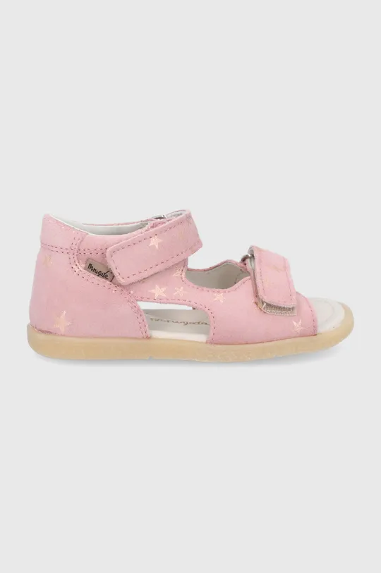 рожевий Дитячі шкіряні сандалі Mrugała Для дівчаток