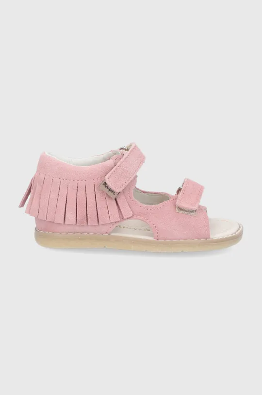 рожевий Дитячі замшеві сандалі Mrugała Для дівчаток