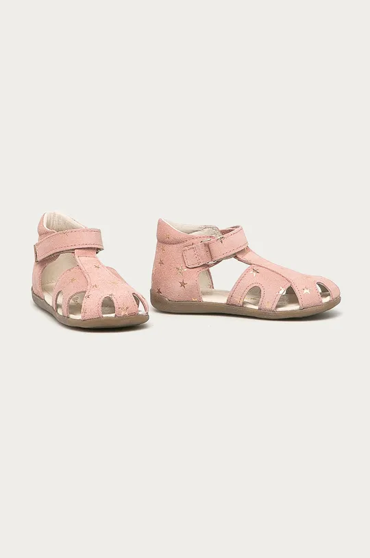 Detské semišové sandále Mrugała ružová