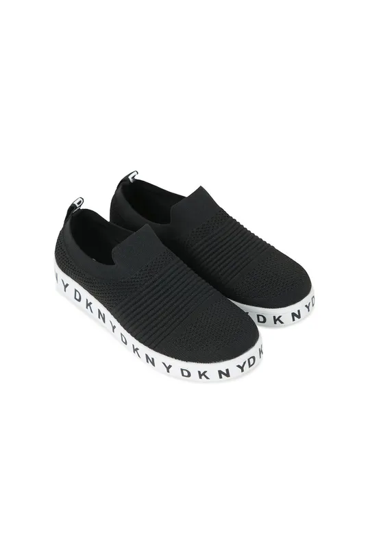 Παιδικά πάνινα παπούτσια DKNY μαύρο