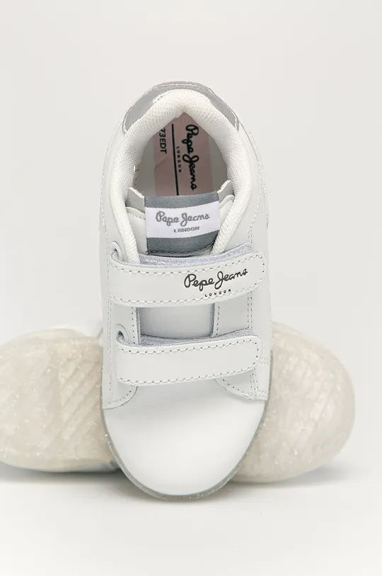 білий Pepe Jeans - Дитячі шкіряні кросівки Lambert
