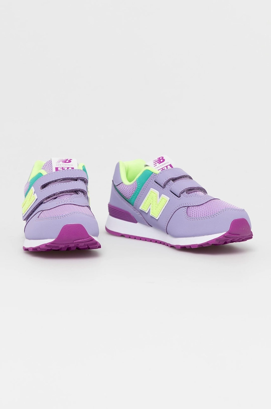 New Balance Buty dziecięce PV574BVM fioletowy