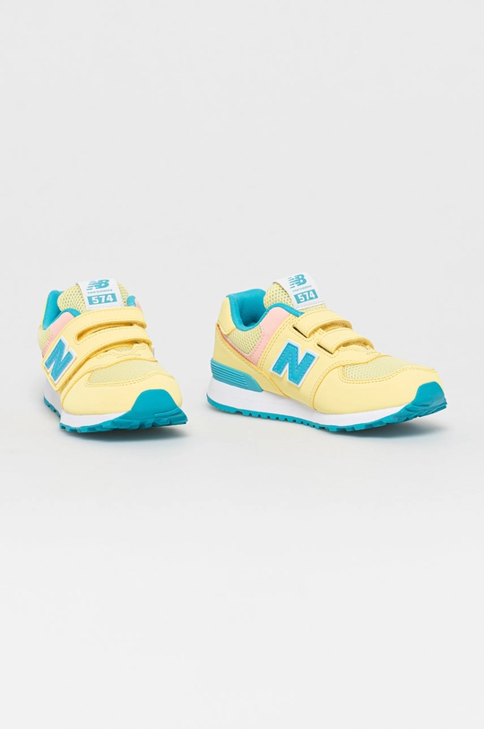 Detské topánky New Balance PV574BYS žltá