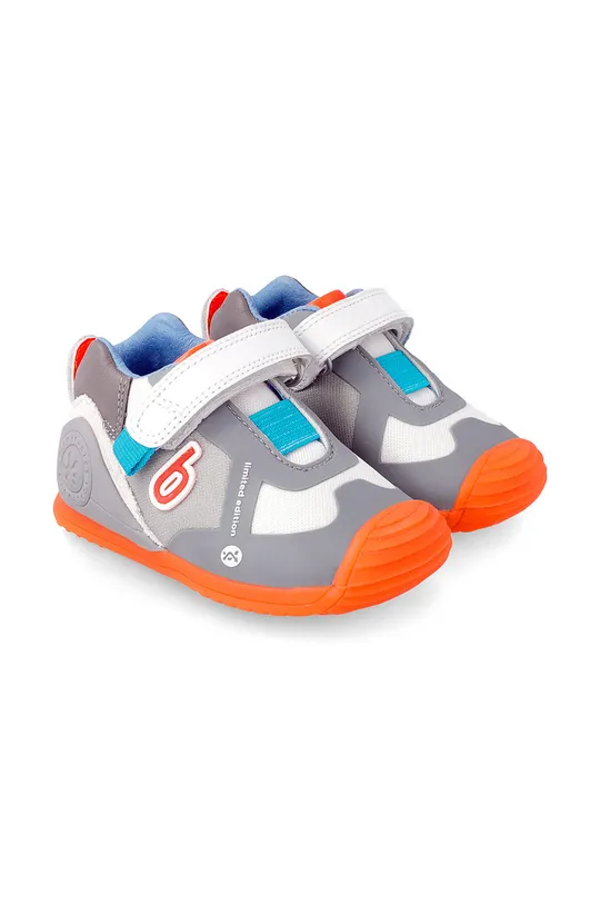 sivá Biomecanics - Detské kožené topánky Detský