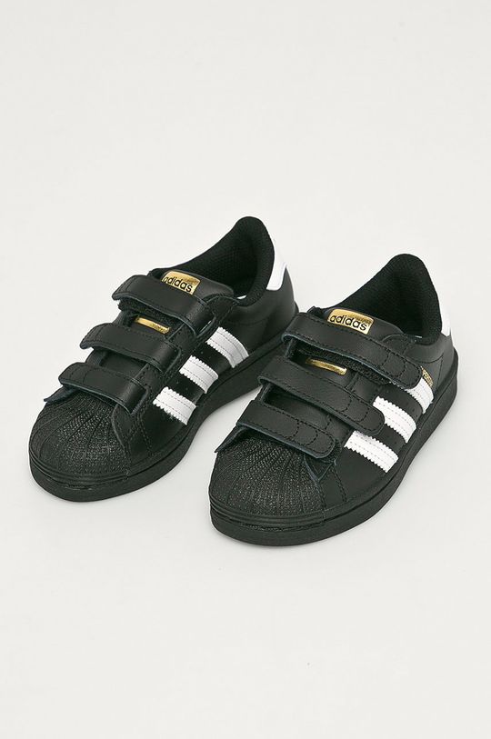 adidas Originals - Detské kožené topánky Superstar CF čierna