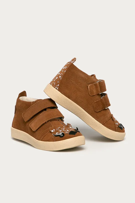 Mrugała - Дитячі замшеві туфлі коричневий