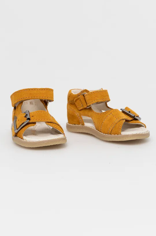 Detské semišové sandále Mrugała oranžová