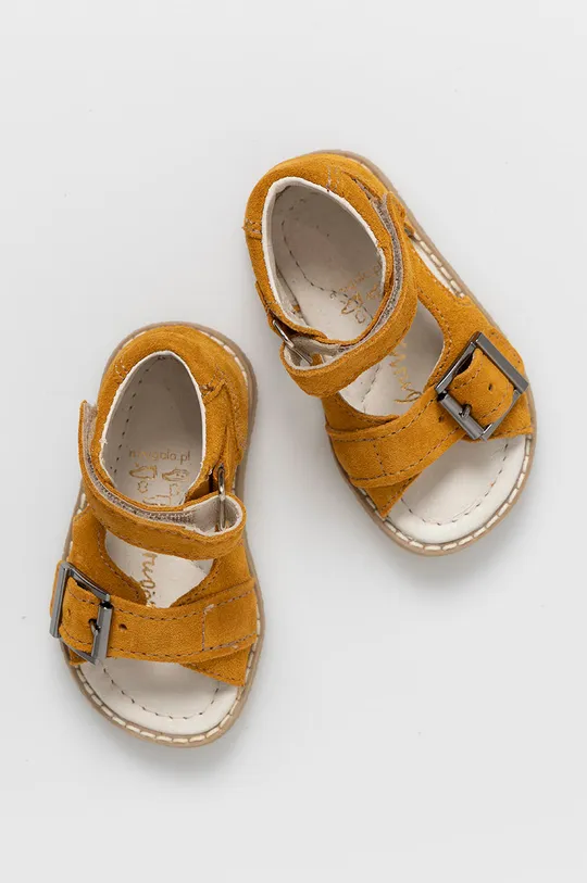 oranžna Otroški sandali iz semiša Mrugała