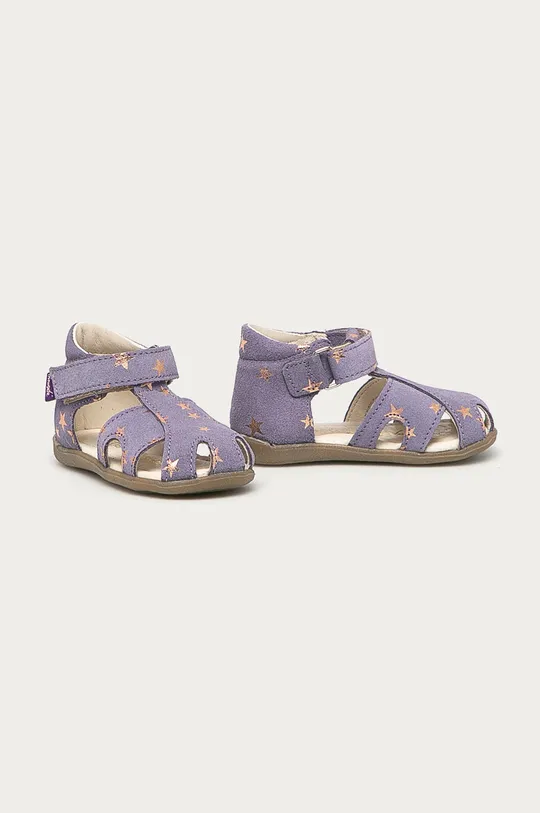Mrugała - Detské kožené sandále fialová