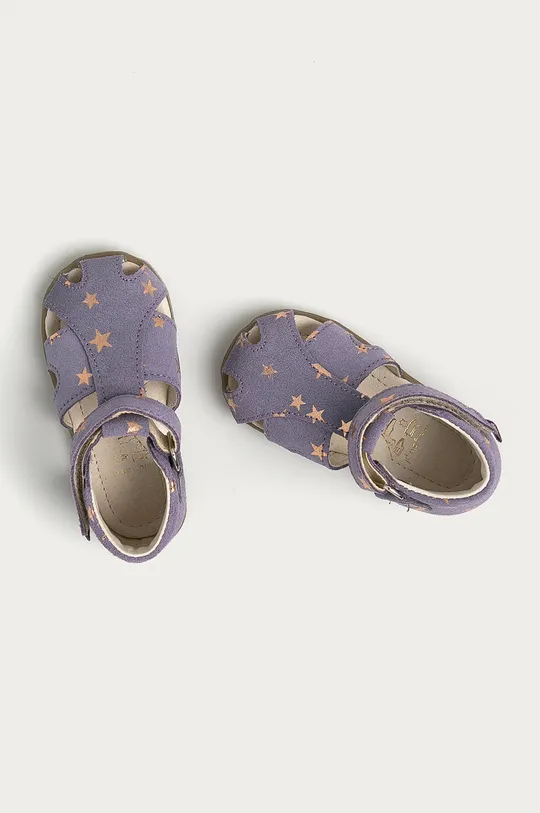 фіолетовий Mrugała - Дитячі шкіряні сандалі
