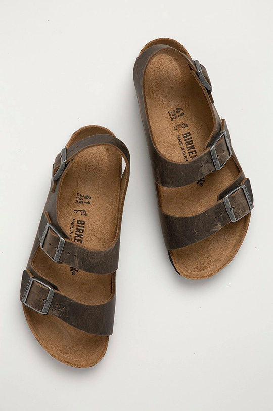 zelená Birkenstock - Kožené sandále Milano