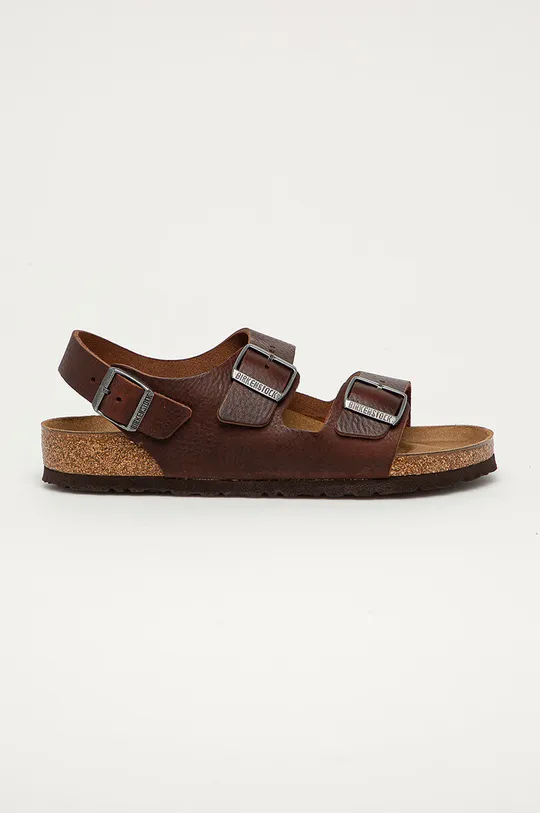 hnedá Birkenstock - Kožené sandále Milano Pánsky