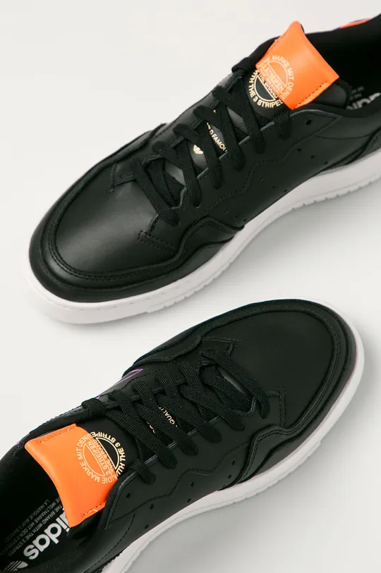 czarny adidas Originals - Buty skórzane Supercourt FX5705