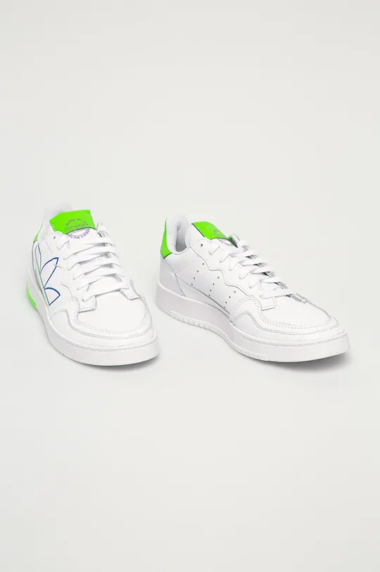 adidas Originals - Kožená obuv SUPERCOURT FX5707 biela