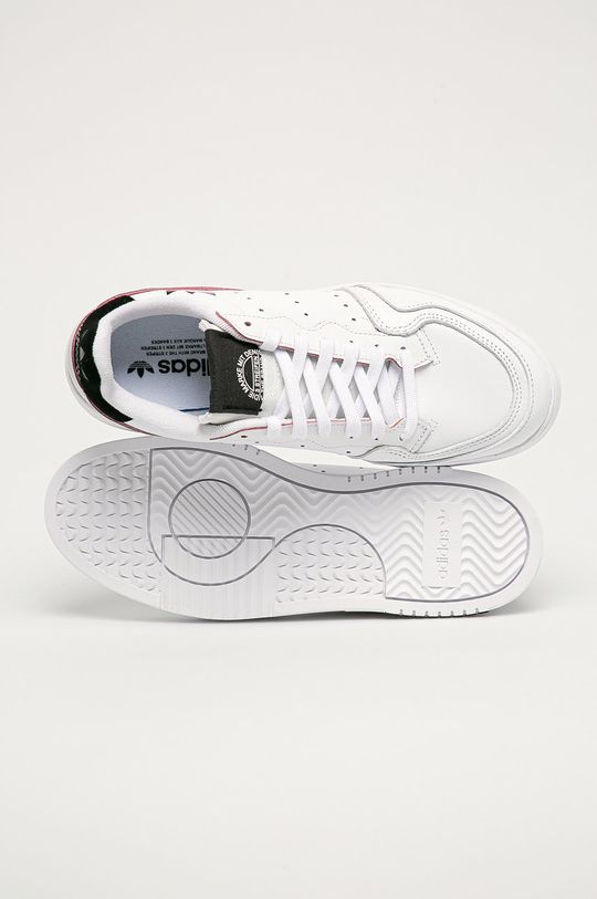 bílá adidas Originals - Kožené boty Supercourt