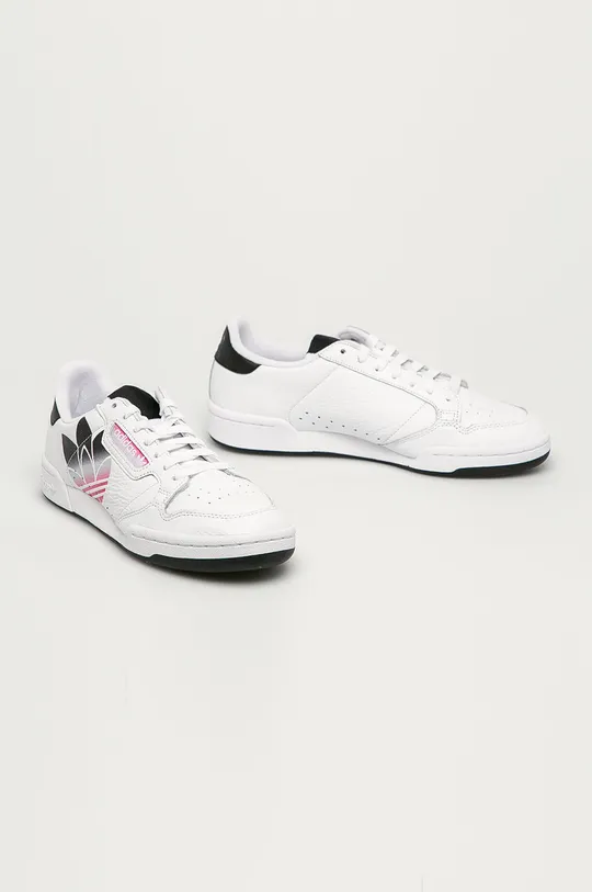 adidas Originals - Δερμάτινα παπούτσια Continental 80 λευκό
