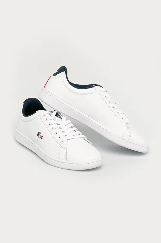 Lacoste - Kožená obuv Carnaby Evo TRI1 biela