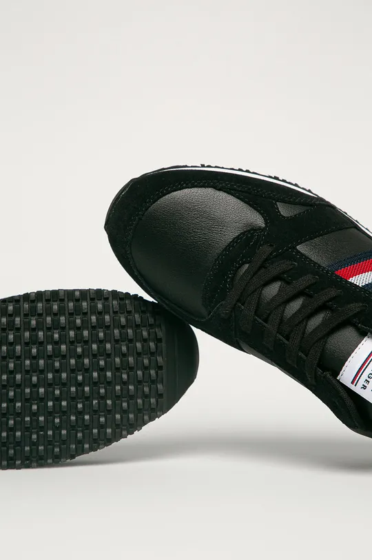 fekete Tommy Hilfiger - Bőr cipő