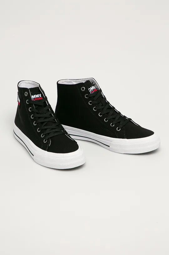 Tommy Jeans - Πάνινα παπούτσια μαύρο