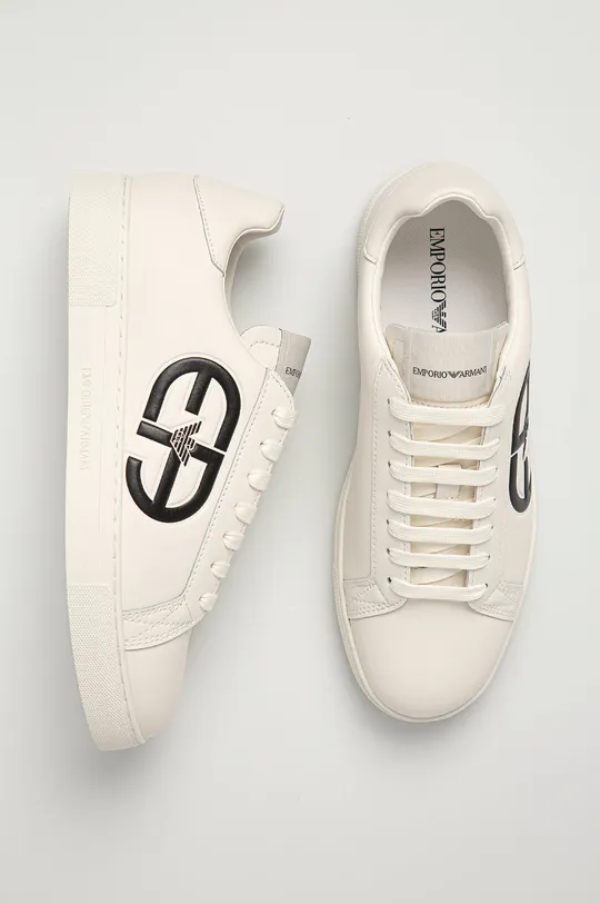 білий Emporio Armani - Шкіряні черевики