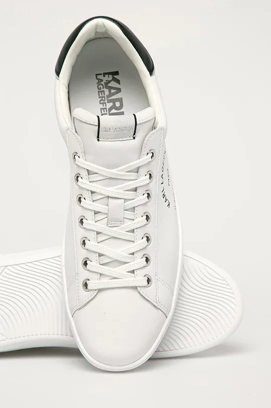biały Karl Lagerfeld - Buty skórzane KL51541.011