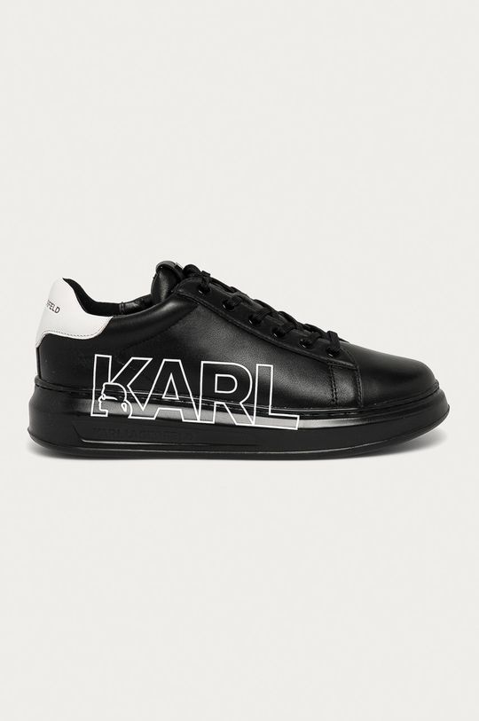 černá Karl Lagerfeld - Kožené boty Pánský