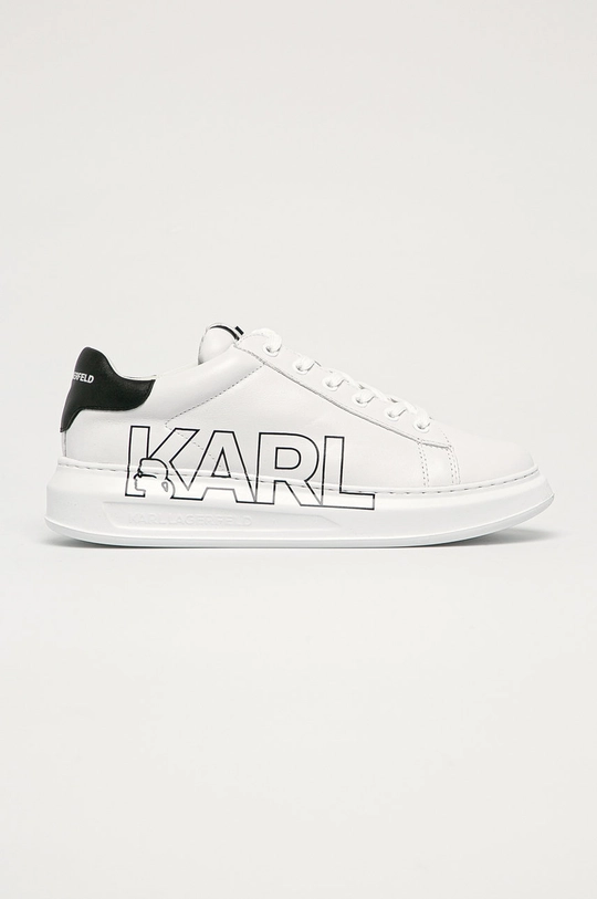 biały Karl Lagerfeld - Buty skórzane KL52523.011 Męski