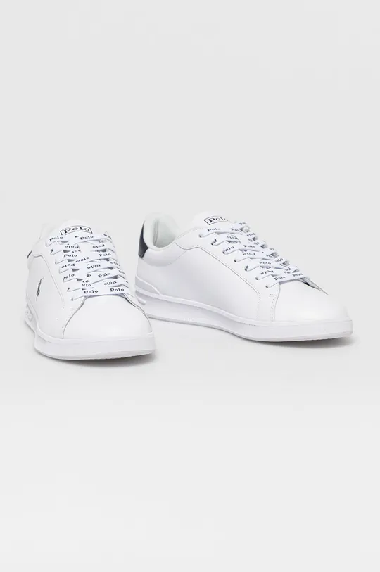 Usnjeni čevlji Polo Ralph Lauren bela