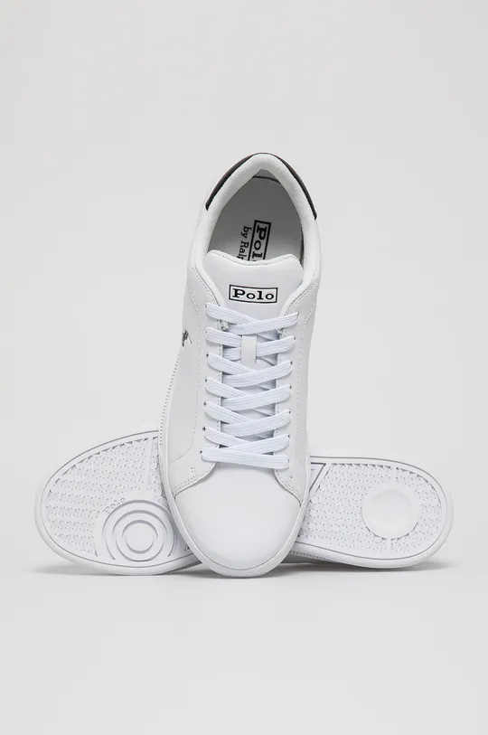 білий Шкіряні черевики Polo Ralph Lauren Hrt Ct II