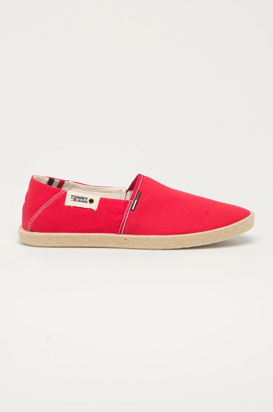 czerwony Tommy Jeans - Espadryle EM0EM00027 Męski