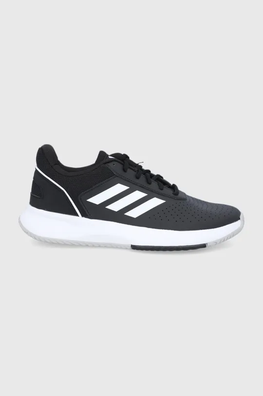 čierna Kožená obuv adidas Courtsmash F36717 Pánsky