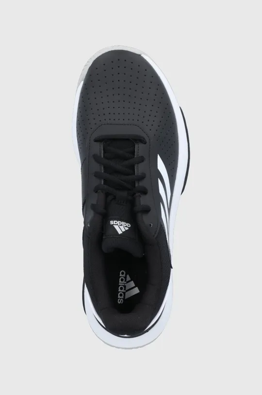 fekete adidas bőr cipő Courtsmash F36717